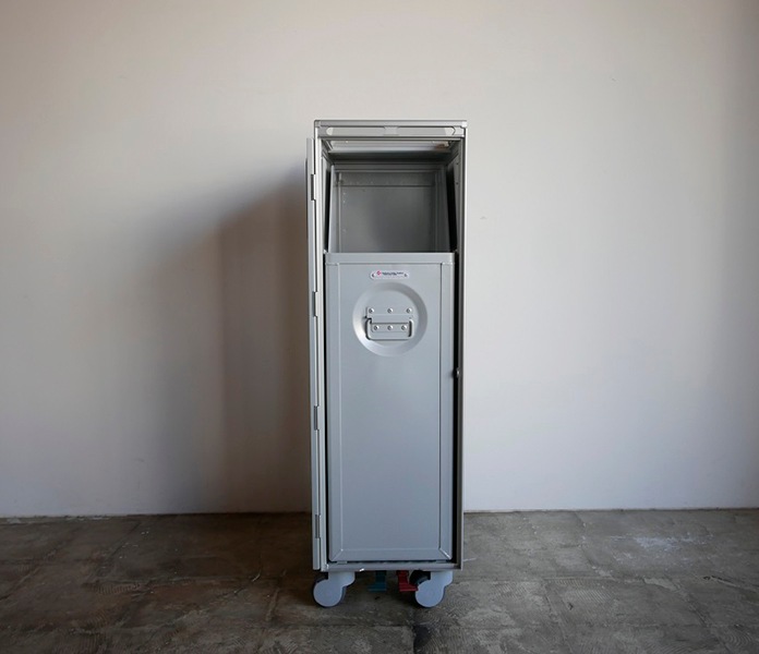 Airline Trolley for Waste - white