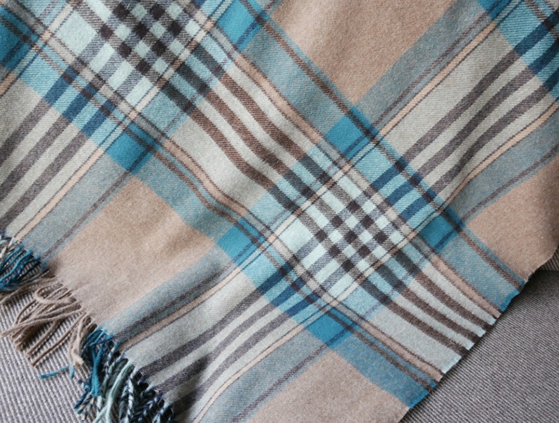 Bronte Wool Blanket/Shwal Blue multi