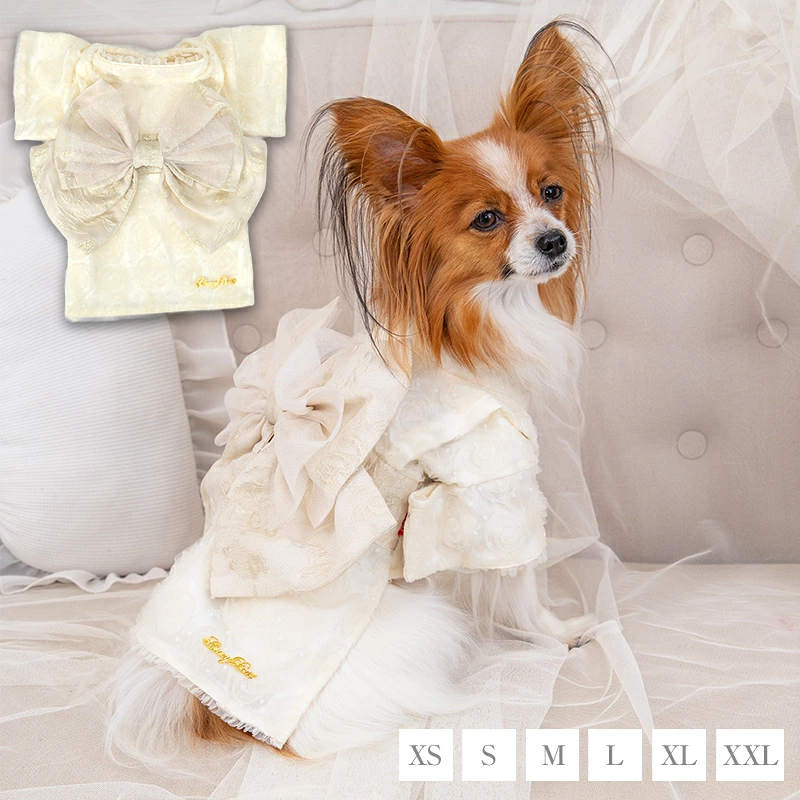 花模様着物 XS/S/M/L/XL/XXL クレイジーブー 犬服 ドッグウェア 小型犬