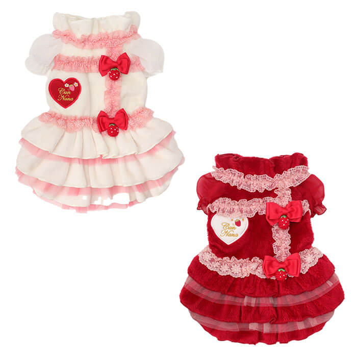 きゃんナナ　冬いちごデコレーションワンピース　L CanNana 冬いちごデコレーションワンピース 1169 【きゃんナナ