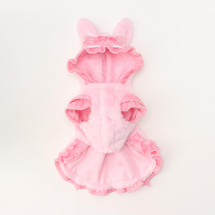 【新品】きゃんナナ　ファーワンピース　ピンク　S+M ご予約受付中！※ CanNana 冬うさぎファーワンピース 1173 【きゃんナナ