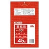 【個人宅配送可】ポリ袋 45L　LLDPE 0.04×650×800mm 赤 10枚×50冊(500枚) GV53【取り寄せ商品・即納不可・代引き不可・返品不可】|ゴミ袋・規格袋・レジ袋他|雑貨品