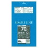 【個人宅配送可】ポリ袋　70L　LL+Meta　0.035×800×900mm　青　10枚×40冊(400枚)　GM71【取り寄せ商品・即納不可・代引き不可・返品不可】|ゴミ袋・規格袋・レジ袋他|雑貨