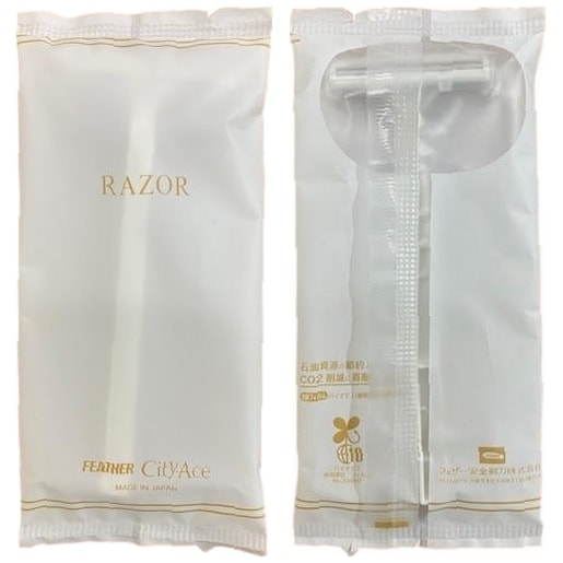 カミソリ2枚刃　フェザーシティエース-2　袋入　500本入【取り寄せ商品・即納不可】 カミソリ2枚刃 フェザーシティエース-2 袋入 500本入【取り寄せ商品