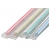 フレックスストロー　6mm×21cm　フィルム包装　4色ストライプ(白地)　500本入×20箱(輸入品)【メーカー直送・代引き不可・時間指定不可・沖縄、離島不可】|ストロー|雑貨品