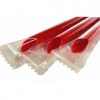 ストレートストロー　片先斜めカット品　10mm×19cm　フィルム包装　赤色　100本入×20箱【メーカー直送・代引き不可・時間指定不可・沖縄、離島不可】|ストロー|雑貨品