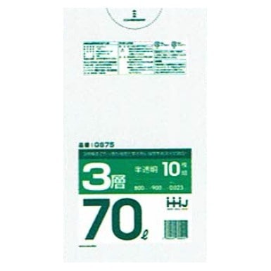 【法人様限定】ポリ袋　70L　LLDPE+HDPE　0.018×800×900mm　半透明　10枚×80冊(800枚)　GS73【メーカー直送・時間指定不可・沖縄、離島不可】 法人様限定】ポリ袋 70L LLDPE+HDPE 0.023×800×900mm 半透明 10枚×60冊