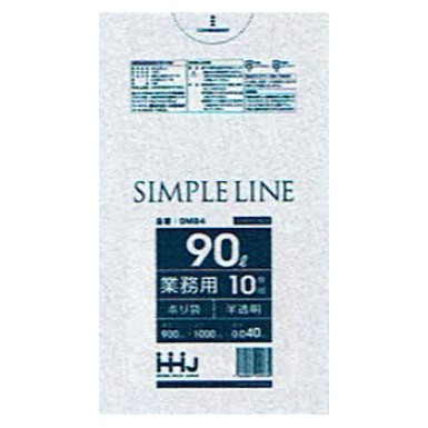 【法人様限定】ポリ袋　90L　LL+ 0.04×900×1000mm　半透明　10枚×30冊 （300枚）GM94【メーカー直送・時間指定不可・沖縄、離島不可】 法人様限定】ポリ袋 90L LL+Meta 0.04×900×1000mm 半透明 10枚×30冊