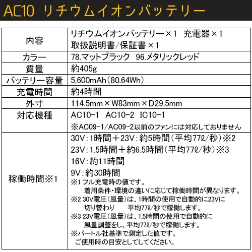 お買い得4個セット バートル 2026年モデル リチウムイオンバッテリー