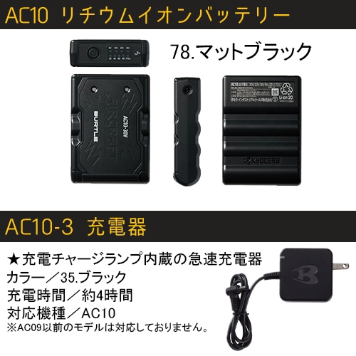BURTLEリチウムイオンバッテリー AC10 京セラIT社30Vパワーバッテリー