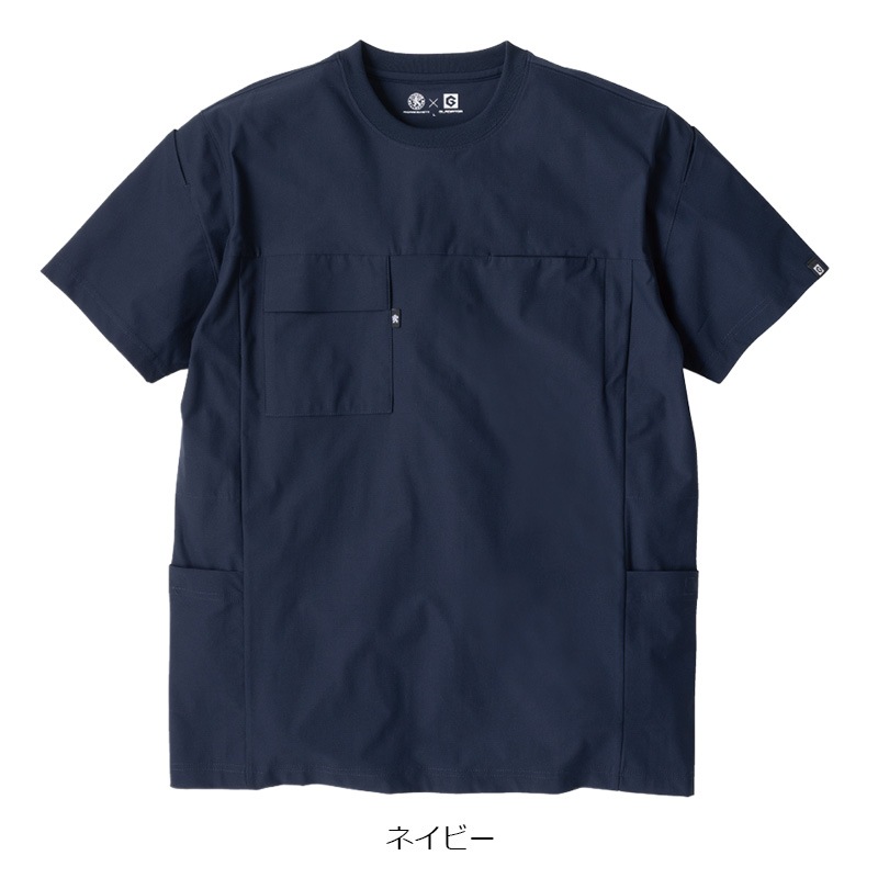 ファントムドッツ 冷感DRY サイドポケット 半袖Tシャツ AG-3177 帯電