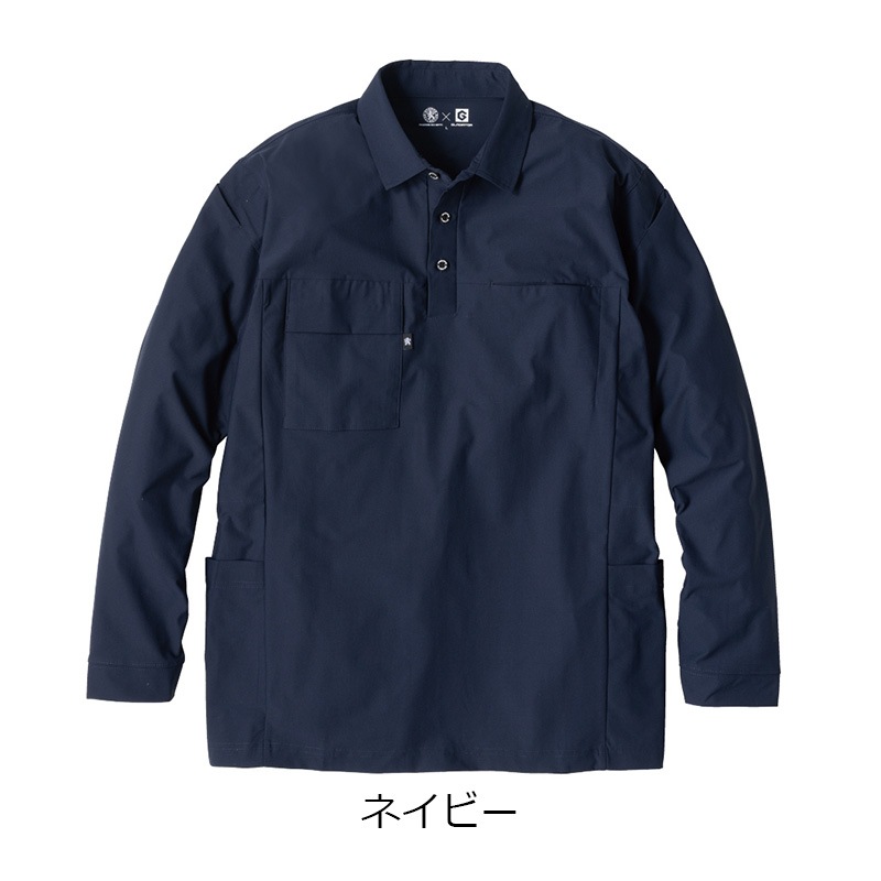 ファントムドッツ 冷感 DRY サイドポケット 長袖ポロシャツ AG3188 春