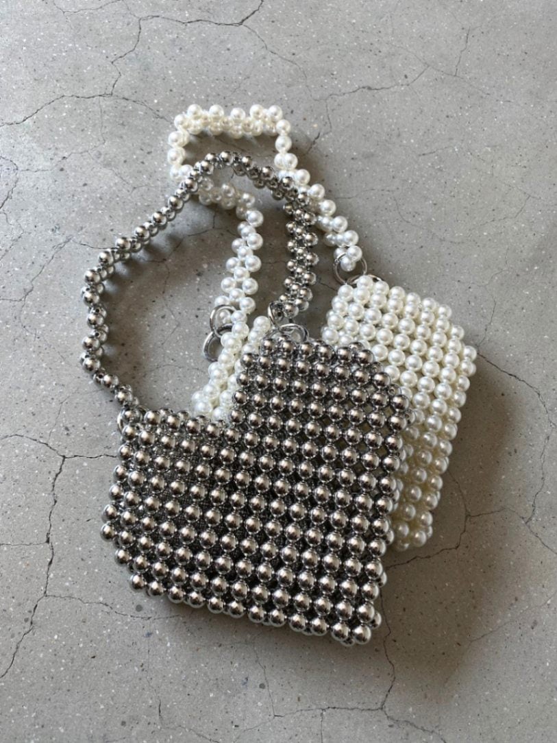 Beads Heart Handbag / 2colors