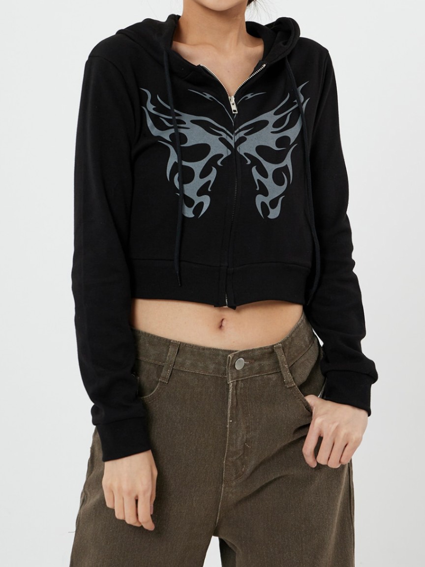 Butterfly Zipup Hoodie / 2colors