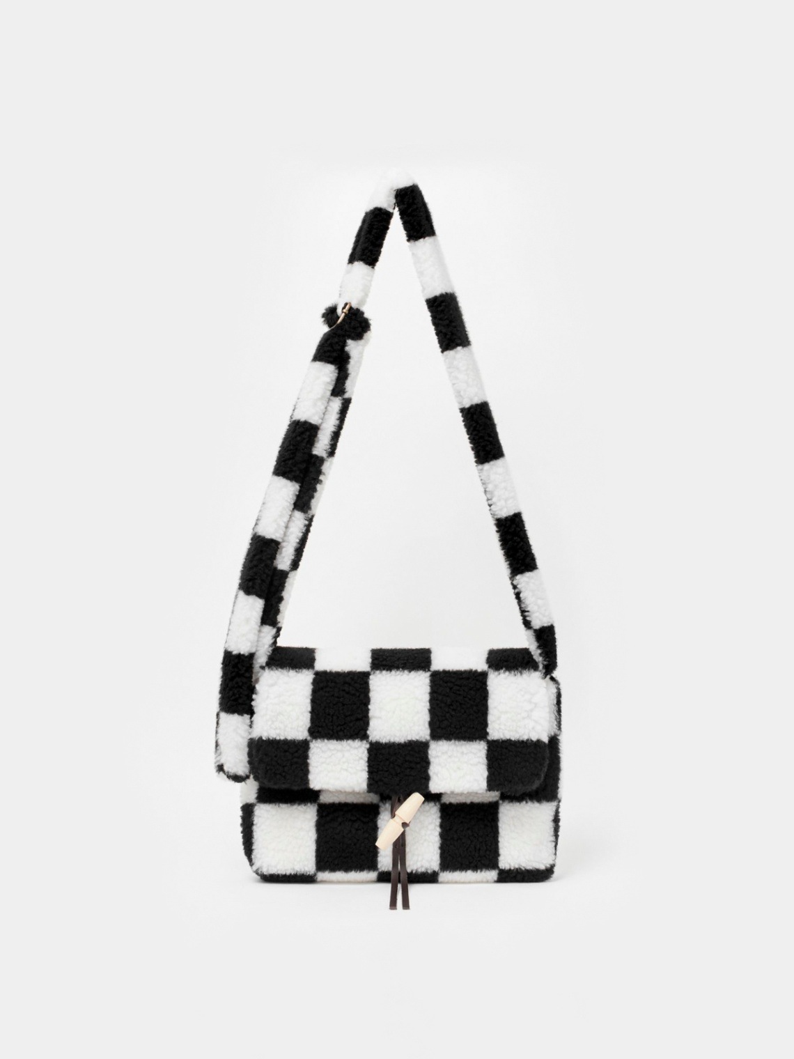 【UNISEX】Checker Knit Cross Bag / 2colors