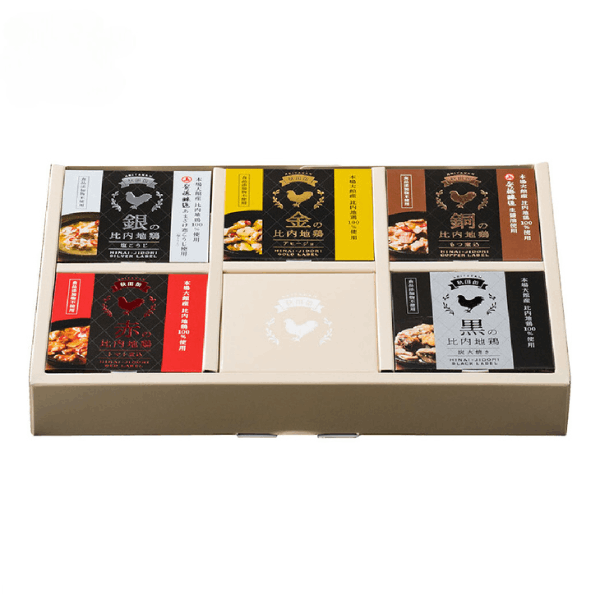 秋田缶 比内地鶏の缶詰5種（ギフトボックス） | きりたんぽ | 秋田