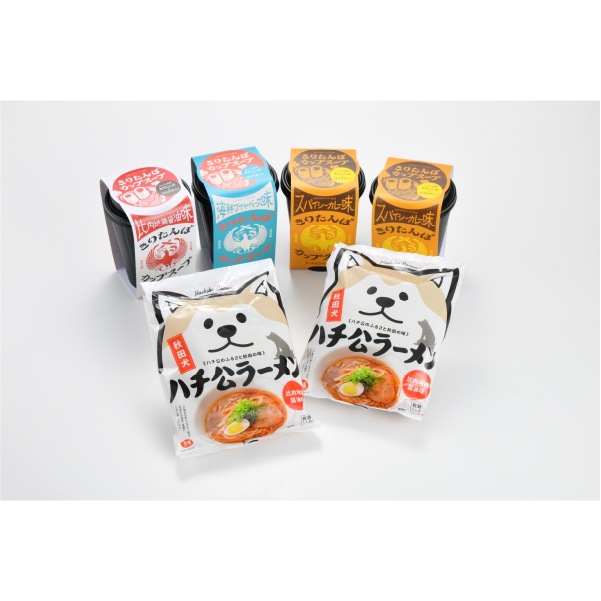 あきたづくし きりたんぽカップスープとハチ公ラーメンセット 詰め合わせセット