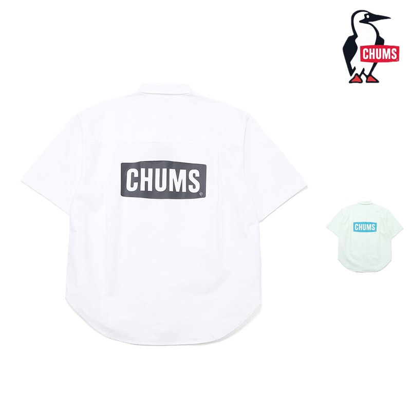 セール SALE チャムス CHUMS オーバーサイズド チャムス ロゴ オックス ショートスリーブ シャツ OVERSIZED CHUMS LOGO OX S/S SHIRT シャツ ジャケット CH02-1211 メンズ