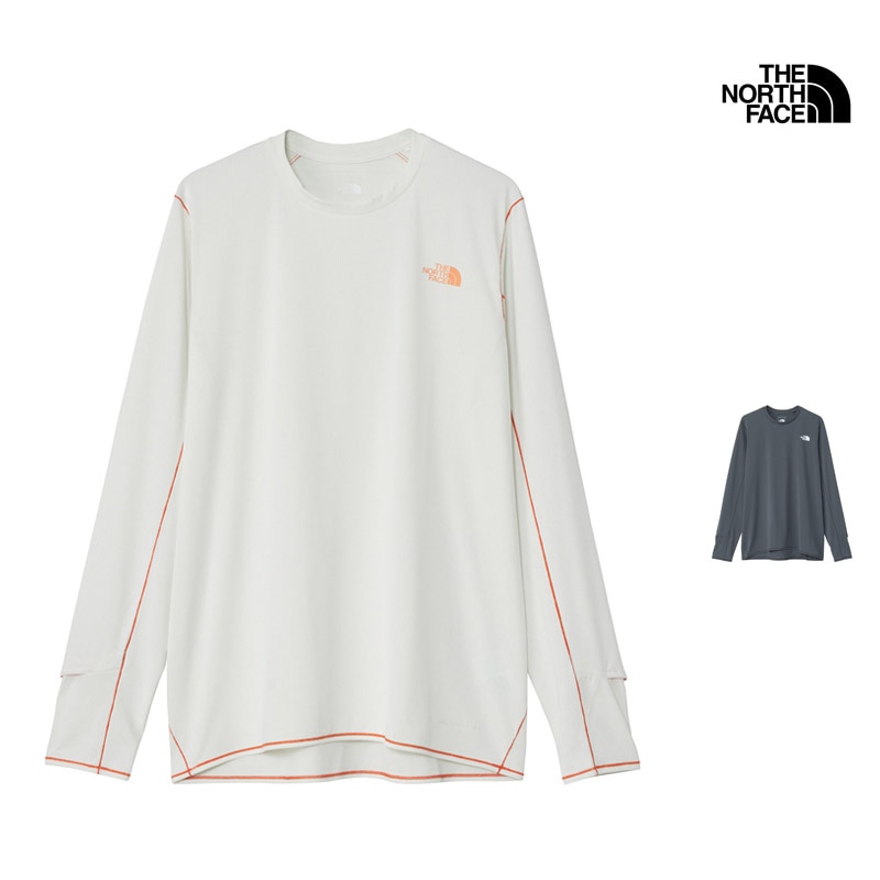 ノースフェイス Tシャツ 長袖 ロングスリーブTNFRメランジクルー THE NORTH FACE ザ・ノースフェイス メンズ ランニング 長袖T