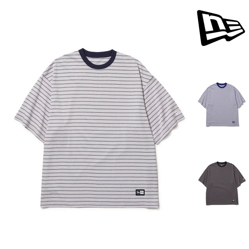 セール SALE ニューエラ NEWERA ショートスリーブ オーバーサイズ コットン ティー マイクロ ボーダー SS OS CT TEE MICRO BORDER シャツ Tシャツ 1441006 メンズ レディース