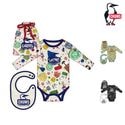 25-26 秋冬 新作 チャムス CHUMS ベビー パターンド ロングスリーブ ギフト セット BABY PATTERNED L/S GIFT SET ロンパース スタイ CH27-1040 ベビー