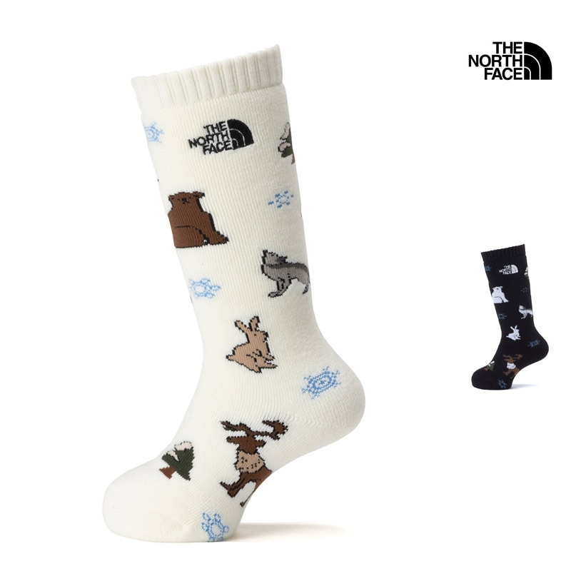 セール SALE ザ・ノース・フェイス THE NORTH FACE キッズ ウィンター アニマル グラフィック クルー KIDS WINTER ANIMAL GRAPHIC CREW 靴下 ソックス NNJ82514 キッズ
