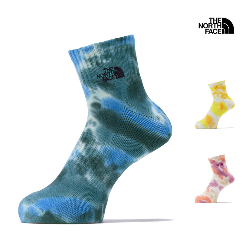 ザ・ノース・フェイス THE NORTH FACE NN82614 タイ ダイ アンクル TIE DYE ANKLE メンズ レディース 男女兼用 靴下 ソックス アンクルソックス アウトドア 普段使い スポーツ タイダイ オーガニックコットン 抗菌 防臭 26ss 春夏 新作