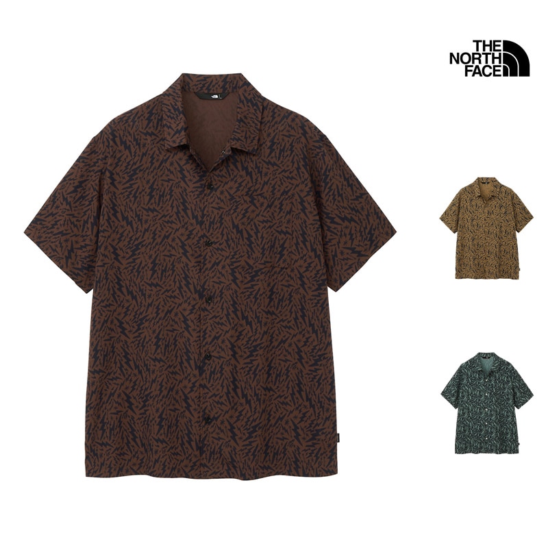 ザ・ノース・フェイス THE NORTH FACE NR22610 レイジ― ライトニング シャツ LAZY LIGHTNING SHIRT メンズ 男性 シャツ トップス アウトドア 登山 クライミング スポーツ 普段使い 半袖 総柄 開襟 ゆったり 動きやすい 26ss 春夏 新作