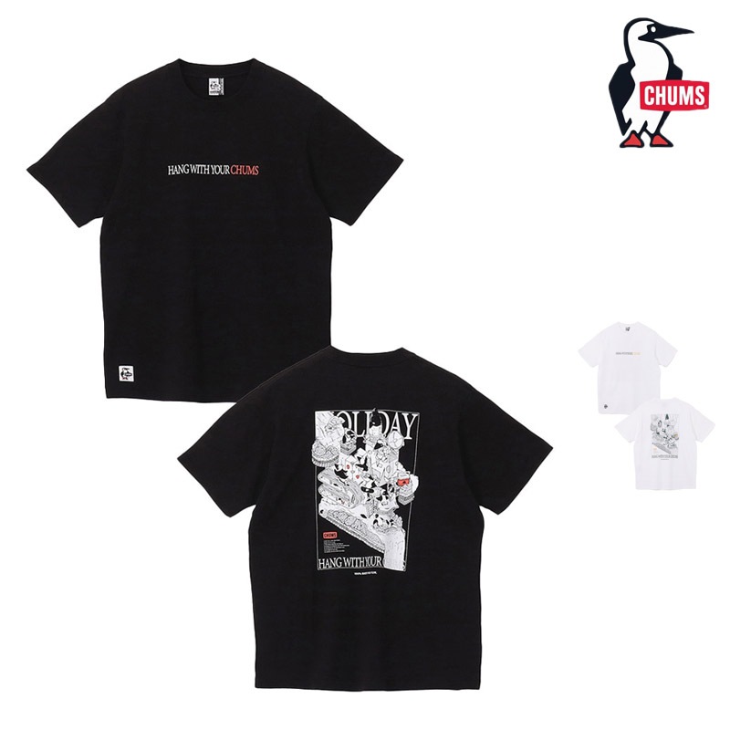 チャムス CHUMS CH01-2716 アンチ バグ チャムス ホリデイ Tシャツ ANTI-BUG CHUMS HOLIDAY T-SHIRT メンズ 男性 Tシャツ 半袖 トップス カットソー アウトドア キャンプ 旅行 フェス カジュアル 綿 コットン 100％ 虫よけ 防虫 26ss 春夏 新作