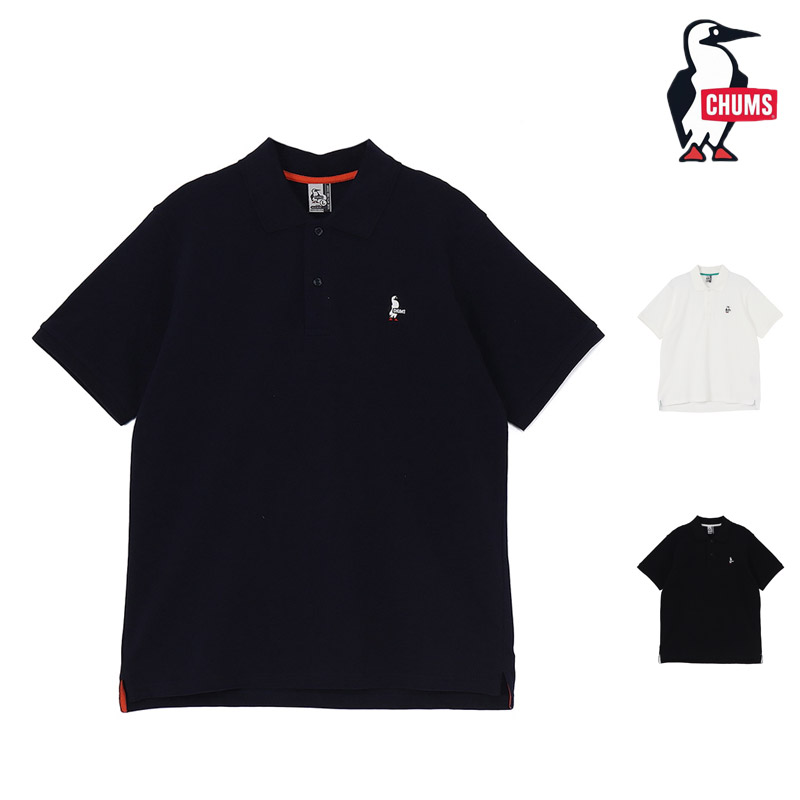 チャムス CHUMS CH02-1270 ブービー ポロ シャツ BOOBY POLO SHIRT メンズ 男性 シャツ ポロシャツ 半袖 トップス アウトドア キャンプ 旅行 フェス カジュアル 鹿の子 ワンポイント 綿 コットン 100％ 刺繍ロゴ クールビズ 26ss 春夏 新作