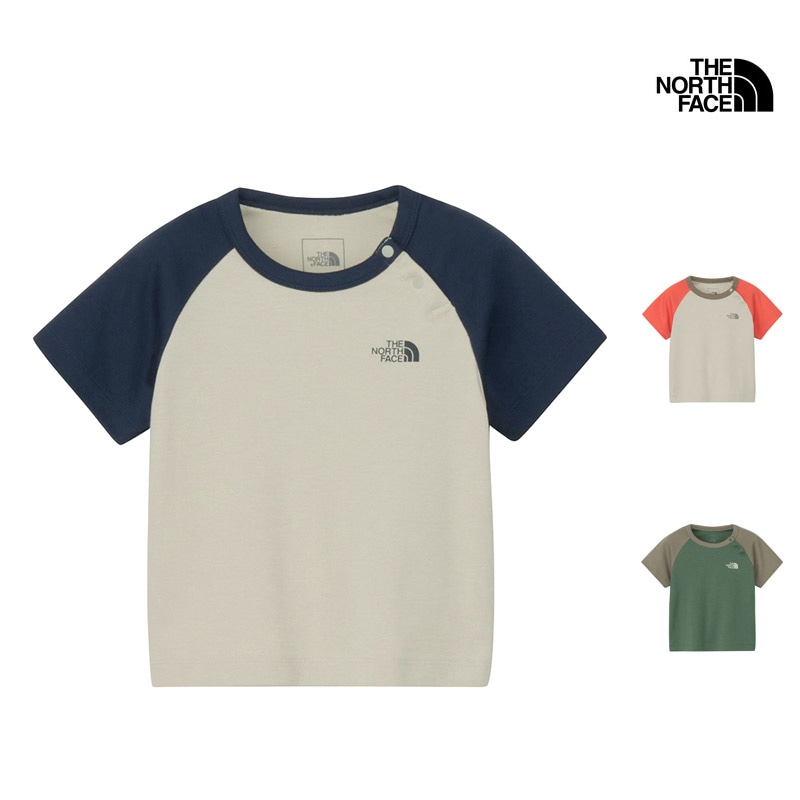 ザ・ノース・フェイス THE NORTH FACE NTB32647 ベビー スムース グロー ティー BABY SMOOTH GLOW TEE ベビー 赤ちゃん 男の子 女の子 乳幼児 Tシャツ 半袖 普段着 通園 吸湿  オーガニックコットン セットアップ可能 UVカット 26ss 春夏 新作