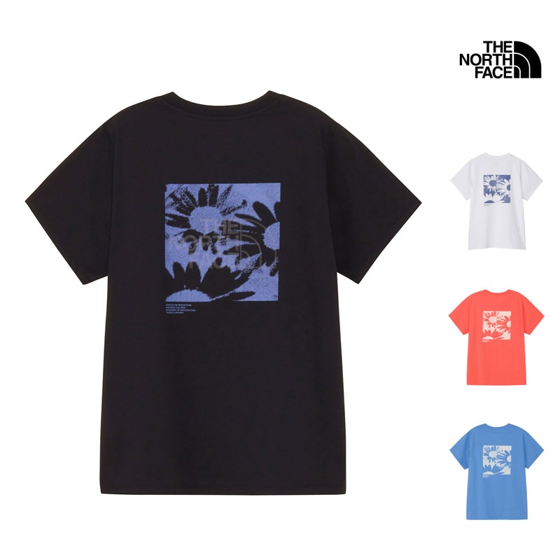 ザ・ノース・フェイス THE NORTH FACE NTW32685 ショートスリーブ イーエス フラワー ボックス ロゴ ティー S/S ES FLOWER BOX LOGO TEE レディース 女性 Tシャツ トップス 半袖 アウトドア キャンプ 吸汗 速乾 抗菌 防臭 UVカット 26ss 春夏 新作