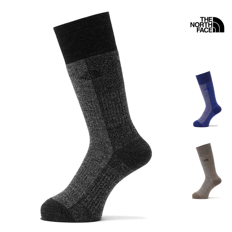 ザ・ノース・フェイス THE NORTH FACE NN82523 トレッカーズ クルー TREKKERS CREW メンズ レディース 男女兼用 靴下 ソックス トレッキングソックス 登山 トレッキング メリノウール 抗菌 防臭 高耐久 クルー丈 ふくらはぎ丈 26-27 秋冬 新作