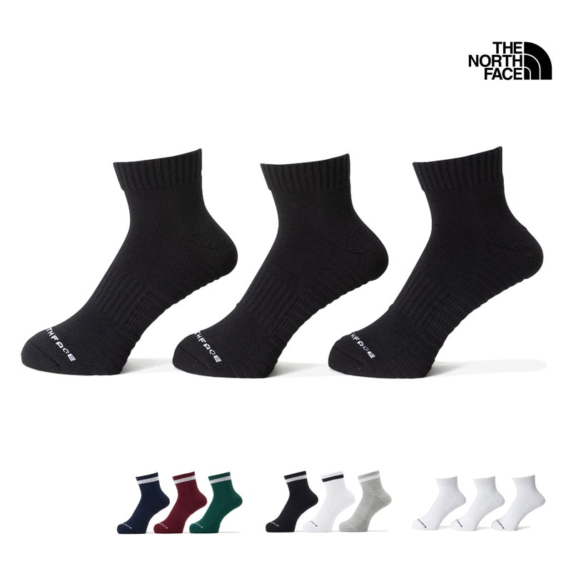 ザ・ノース・フェイス THE NORTH FACE NN82605 ランニング アンイーブン ドライ 3P アンクル RUNNING UNEVEN DRY 3P ANKLE メンズ レディース 男女兼用 靴下 ソックス ランニングソックス ランニング 陸上 3足セット 抗菌 防臭 26-27 秋冬 新作
