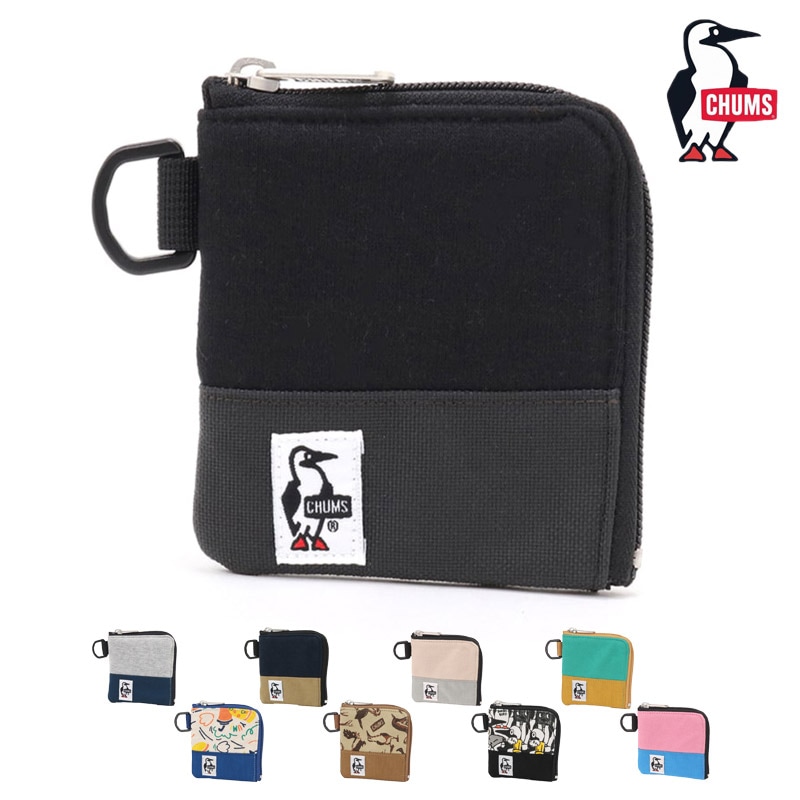 チャムス CHUMS CH60-3613 スクエア コイン ケース スウェット ナイロン SQUARE COIN CASE SWEAT NYLON メンズ レディース 男女兼用 キッズ 小銭入れ 小物入れ アウトドア 普段使い スウェット L字ファスナー 撥水 撥油 防汚 26-27 秋冬 新作