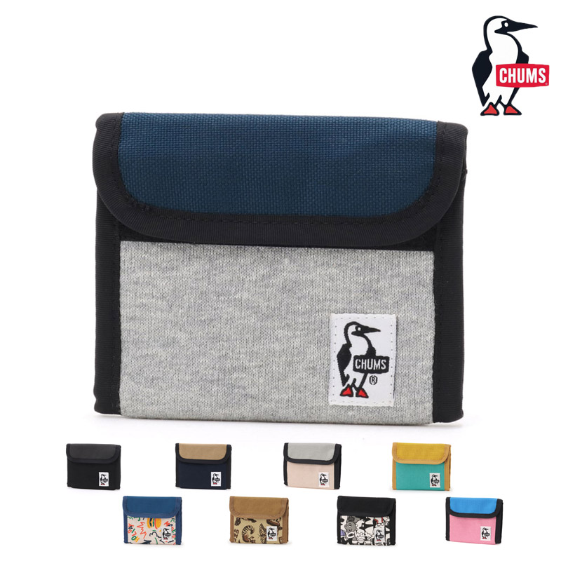 チャムス CHUMS CH60-3612 トリフォルド ウォレット スウェット ナイロン TRIFOLD WALLET SWEAT NYLON メンズ レディース 男女兼用 キッズ 財布 三つ折り アウトドア キャンプ 普段使い キーリング スウェット 撥水 撥油 防汚 26-27 秋冬 新作