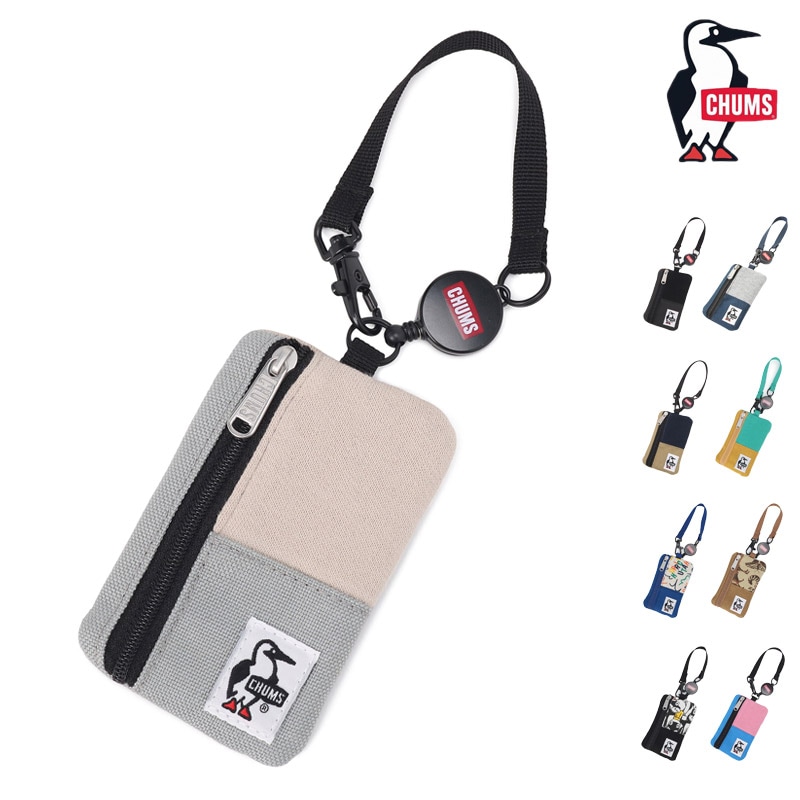 チャムス CHUMS CH60-3619 コミューター パス ケース スウェット ナイロン COMMUTER PASS CASE SWEAT NYLON メンズ レディース 男女兼用 キッズ パスケース カードケース 定期入れ 普段使い 通勤 通学 リール付き 撥水 撥油 防汚 26-27 秋冬 新作