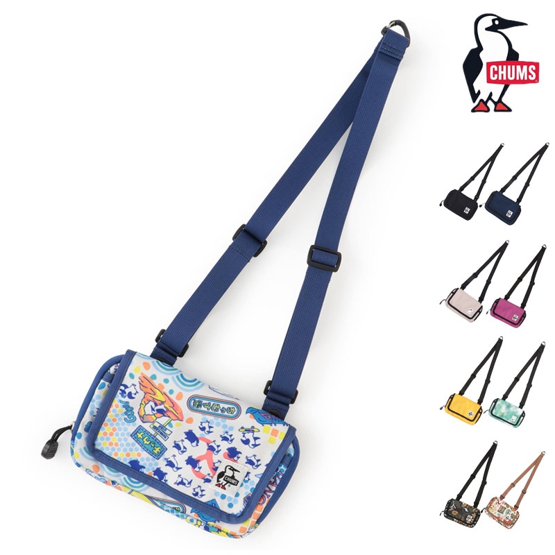 チャムス CHUMS CH60-4094 リサイクル ウォレット ショルダー ポーチ RECYCLE WALLET SHOULDER POUCH メンズ レディース 男女兼用 ショルダーバッグ ショルダーポーチ ミニショルダー トラベル 0.5L 収納豊富 コンパクト 軽量 26-27 秋冬 新作