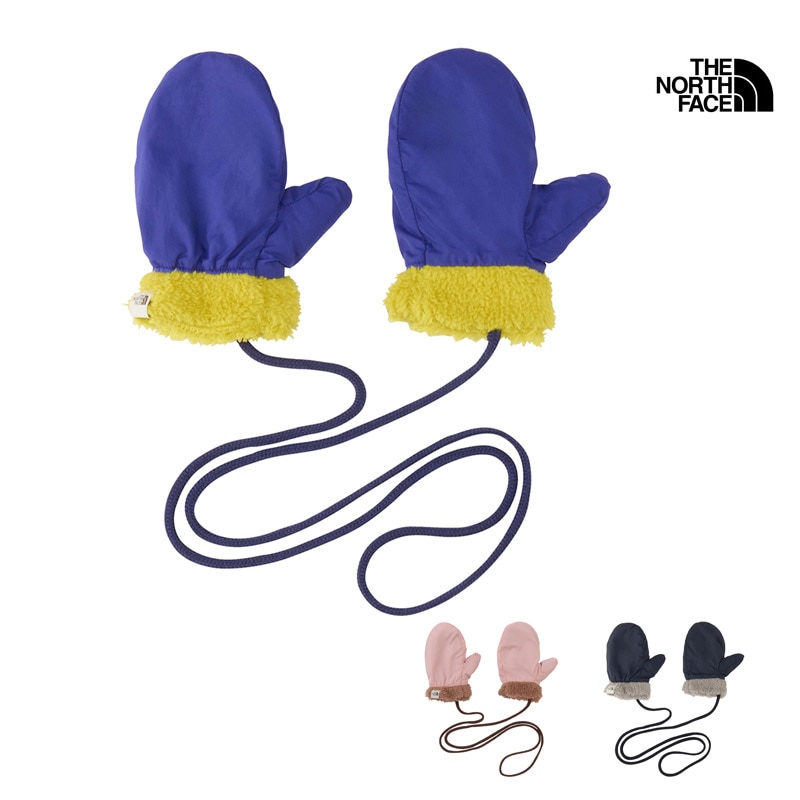 ザ・ノース・フェイス THE NORTH FACE NNB62530 ベビー リバーシブル コージー ミット BABY REVERSIBLE COZY MITT ベビー 赤ちゃん 男の子 女の子 手袋 グローブ ミトン アウトドア 通園 ギフト リバーシブル フリース ボア ナイロン 防寒 撥水 防風 紐付き 26-27 秋冬 新作
