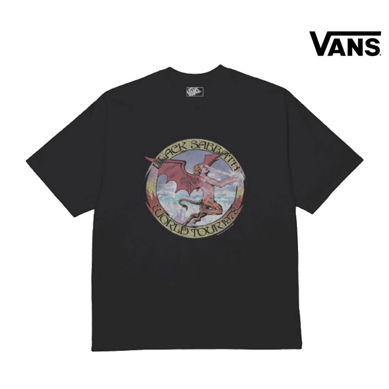 ヴァンズ VANS VN001350 ブラック サバス オビ ショートスリーブ ティー BLACK SABBATH OBI SS TEE メンズ レディース 男性 女性 Tシャツ トップス 半袖 カットソー アウトドア キャンプ 登山 旅行 フェス レジャー カジュアル 26-27 秋冬 新作