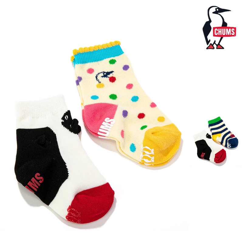 チャムス CHUMS CH26-1006 ベビー ソックス セット BABY SOCKS SET ベビー 赤ちゃん 男の子 女の子 靴下 くつ下 ソックス ギフト プレゼント 出産祝い 保育園 普段使い 通園 アウトドア 2足セット コットン 綿 滑り止め 26-27 秋冬 新作