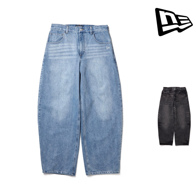 ニューエラ NEWERA 1512950 デニム バレル パンツ DENIM BARREL PANTS メンズ レディース 男性 女性 パンツ ボトムス ズボン デニムパンツ バギーパンツ インディゴ コットン 綿 リラックス おしゃれ タウンユース ストリート  26-27 秋冬 新作