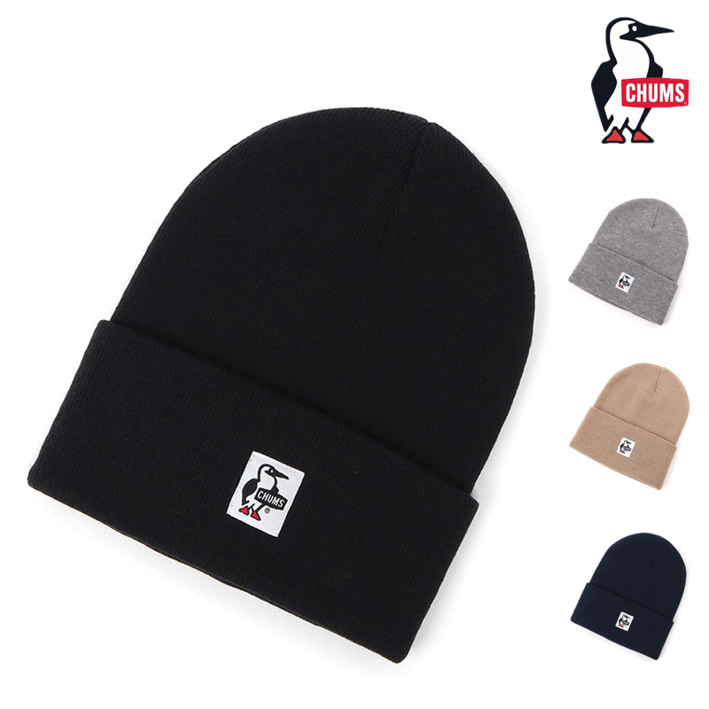 チャムス CHUMS CH05-1399 ニット キャップ KNIT CAP メンズ レディース 男女兼用 帽子 ニット帽 ビーニー アウトドア 登山 キャンプ スキー スノボ 普段使い 定番 防寒 シンプル カジュアル アクリル 深め 保温 26-27 秋冬 新作