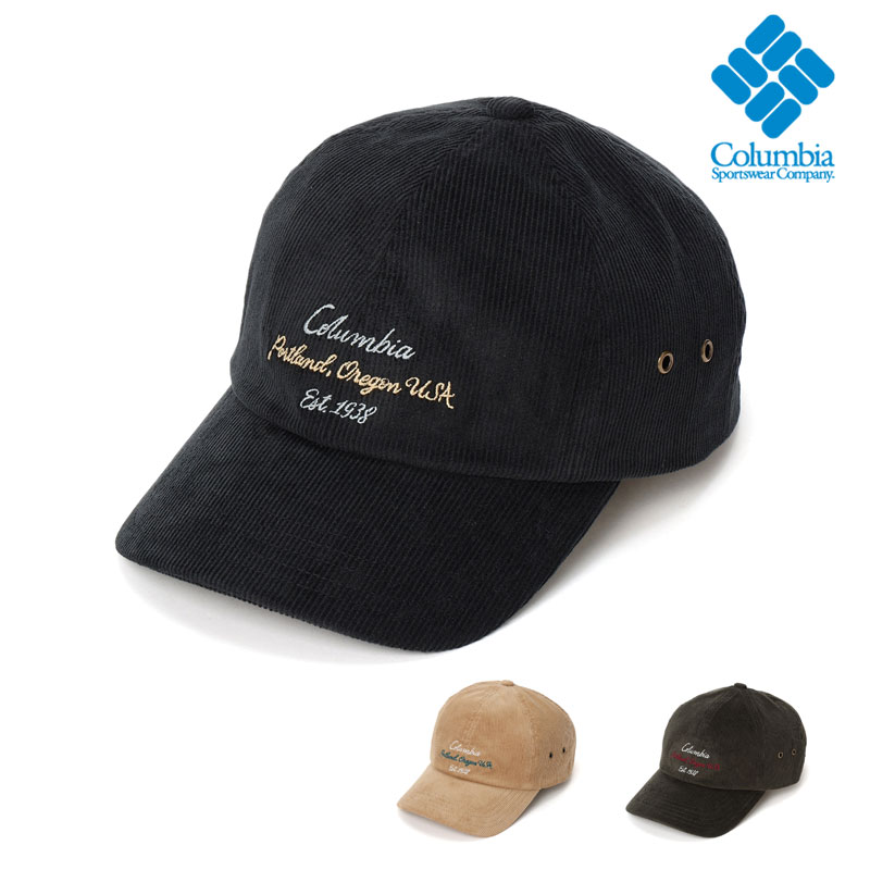 コロンビア COLUMBIA PU5733 クレディット クレスト キャップ CREDIT CREST CAP メンズ レディース 男女兼用 キャップ ローキャップ アウトドア キャンプ 登山 レジャー コーデュロイ 綿100％ UVカット 26-27 秋冬 新作