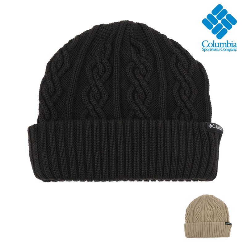 コロンビア COLUMBIA PU5790 フレンチ フォレスト ニット キャップ FRENCH FOREST KNIT CAP メンズ レディース 男女兼用 帽子 ニット帽 ビーニー ニットキャップ アウトドア キャンプ 普段使い リブ編み 折り返し 26-27 秋冬 新作