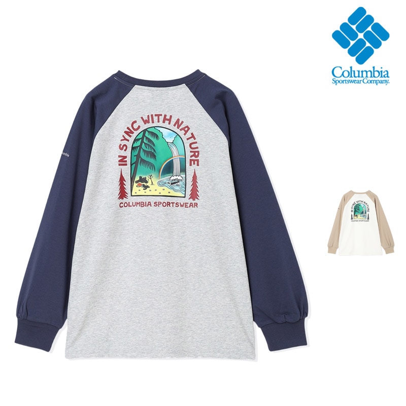 コロンビア COLUMBIA PL5691 ウィメンズ レイク トゥー アベニュー ロングスリーブ クルー W LAKE TO AVENUE LONG SLEEVE CREW レディース 女性 Tシャツ トップス ロンT 長袖 アウトドア 普段使い UVカット 吸汗速乾 ドライ 綿混 26-27 秋冬 新作