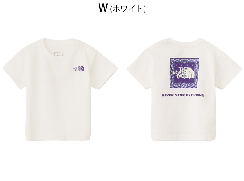 ������ SALE �����Ρ������ե����� THE NORTH FACE �٥ӡ� ���硼�ȥ��꡼�� �Х���� �������� ���� �ƥ��� BABY S/S BANDANNA SQUARE LOGO TEE T����� �ȥåץ� NTB32546 �٥ӡ�