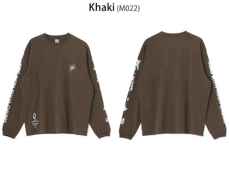 ����ॹ CHUMS CH01-2790 ������ ���󥰥��꡼�� T����� ������ L/S T-SHIRT ��� ���� T����� �ȥåץ� Ĺµ ����T ���åȥ��� �����ȥɥ� ������ �л� �ȥ�å��� ι�� �ե��� �����С������� �����奢�� µ�ץ��� 26ss �ղ� ����