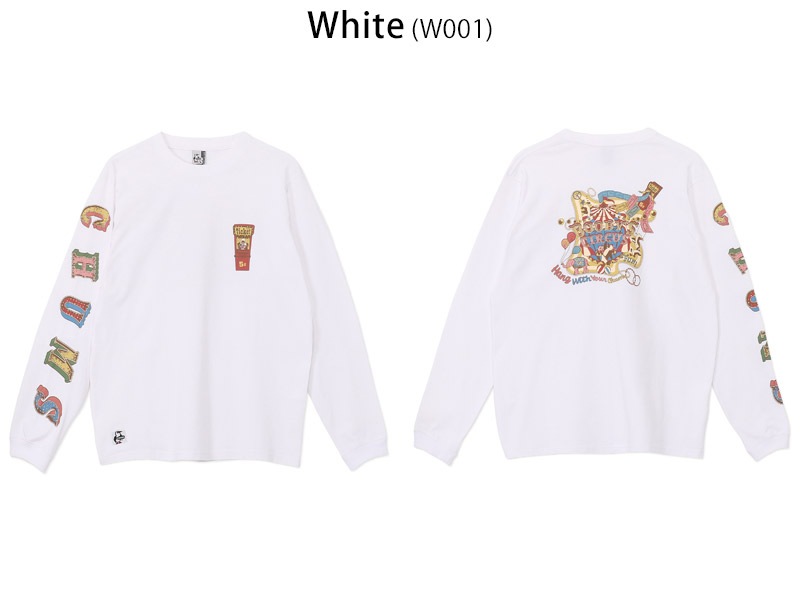 ����ॹ CHUMS CH01-2729 �������� ���󥰥��꡼�� T����� CIRCUS L/S T-SHIRT ��� ����  T����� �ȥåץ� Ĺµ ����T ���åȥ��� �����ȥɥ� ������ �л� �ȥ�å��� ι�� �ե��� �����奢�� µ�ץ��� �� ���åȥ� 26ss �ղ� ����