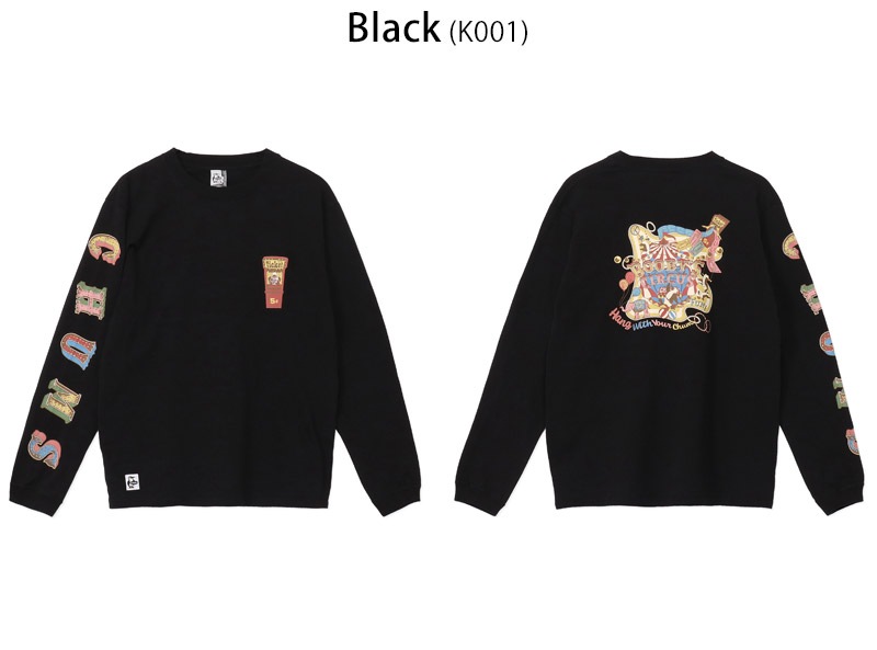 ����ॹ CHUMS CH01-2729 �������� ���󥰥��꡼�� T����� CIRCUS L/S T-SHIRT ��� ����  T����� �ȥåץ� Ĺµ ����T ���åȥ��� �����ȥɥ� ������ �л� �ȥ�å��� ι�� �ե��� �����奢�� µ�ץ��� �� ���åȥ� 26ss �ղ� ����